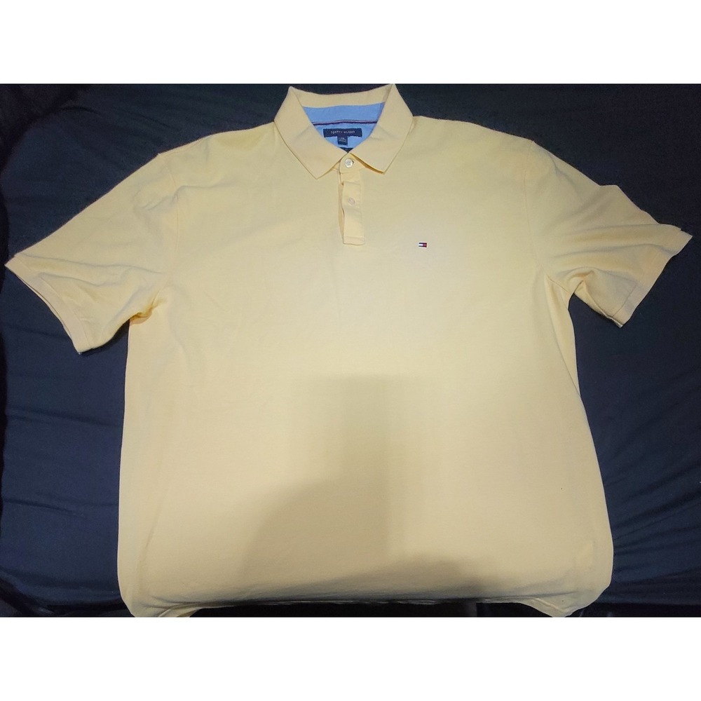 yellow tommy hilfiger polo xxl